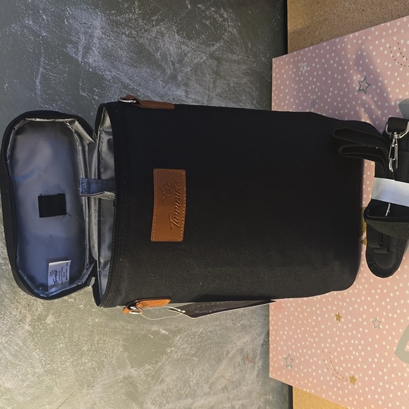 Tirrinia 2 Bottle Insulated Wine  Tote Padded Cooler Bag Black New - Picture 3 of 7